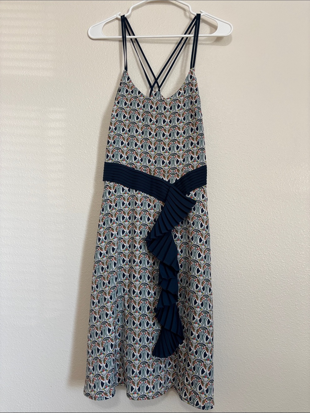 Liberty of London for Target Blue Multi-Patterned Strappy Midi Dress Size 8